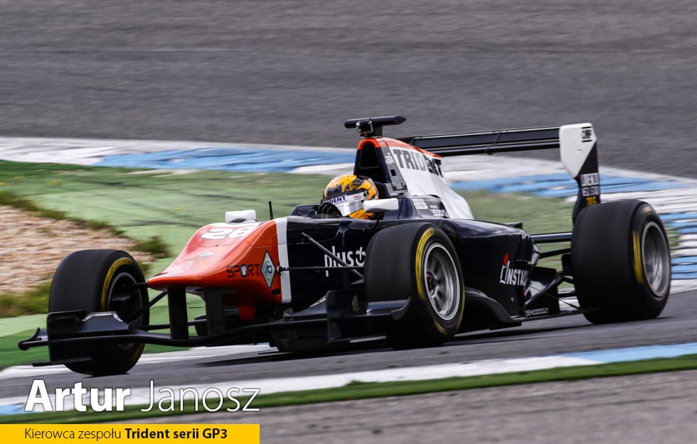 Samochód F1 na zakręcie wygrywa Artur Janosz